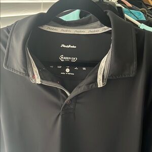 Los Angeles Apparel Black Polo Shirt with Classic Collar and Smooth Material